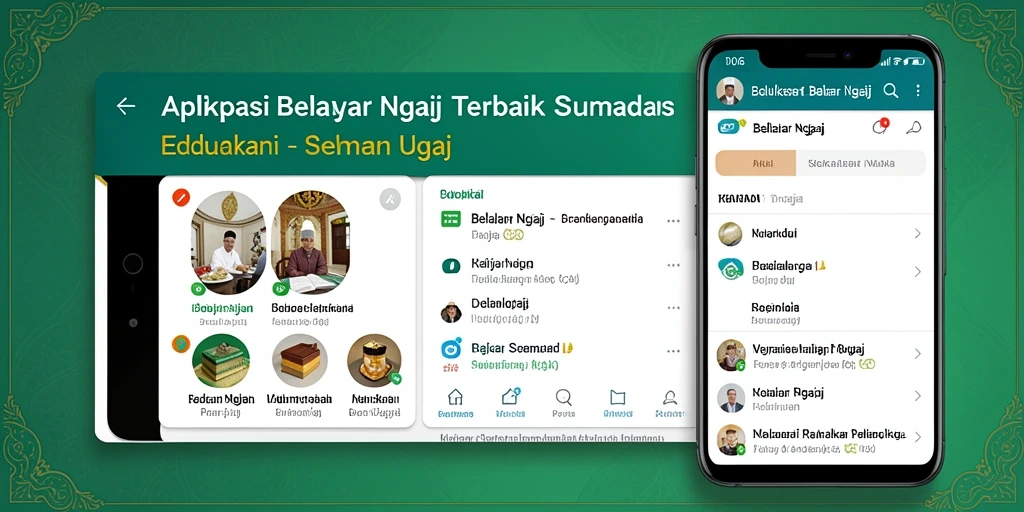 Tampilan antarmuka D06 yang interaktif untuk belajar ngaji.