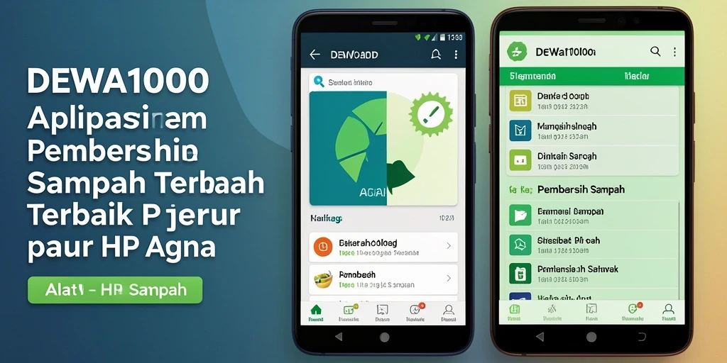 Tampilan antarmuka DEWA1000 untuk pembersihan sampah yang efisien.