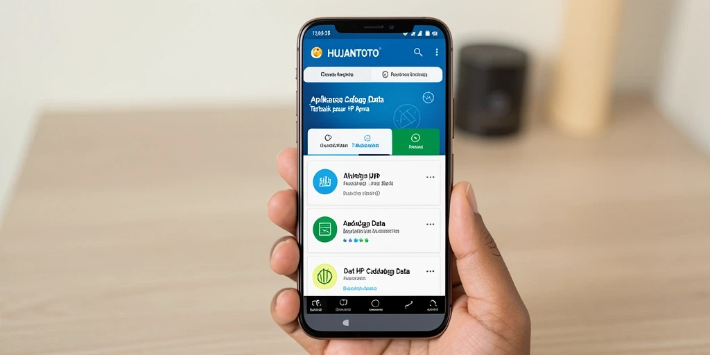 Tampilan antarmuka HUJANTOTO yang sederhana dan fungsional untuk cadangan data.