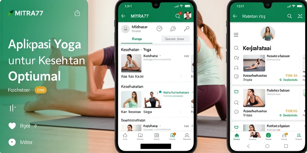 Antarmuka <strong>MITRA77</strong> yang intuitif dan menarik untuk latihan Yoga.