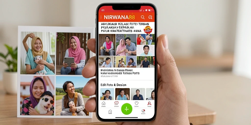 Tampilan antarmuka NIRWANA88 dengan beragam fitur Kolase Foto.
