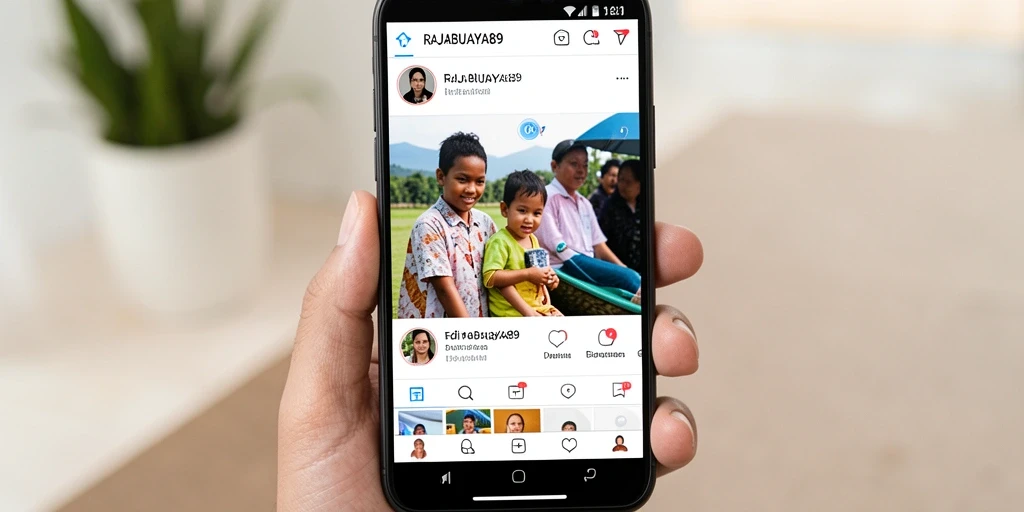 Tampilan antarmuka RAJABUAYA89 dengan berbagai pilihan filter Instagram.