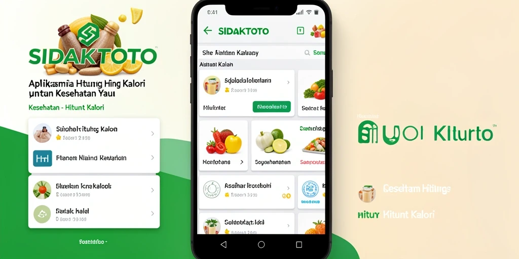 Antarmuka utama SIDAKTOTO menampilkan fitur hitung kalori yang sederhana dan informatif.